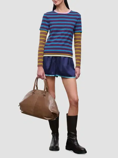 Staud Women's Dillon Striped Layered Top - Potter Stripe Multi - Size XL | Thumbnail 2