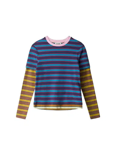 Staud Women's Dillon Striped Layered Top - Potter Stripe Multi - Size XL | Thumbnail 1