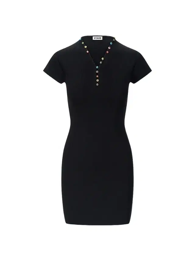 Staud Women's Tavi Beaded Mini Dress - Black