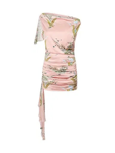 Staud Women's Athena Silk Mini Dress - Tapestry Rose - Size 14 | Thumbnail 1