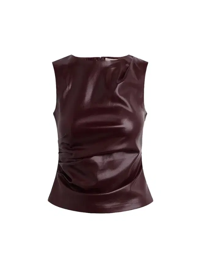 Joe's Jeans Women's The Meg Faux-Leather Top - Cabernet
