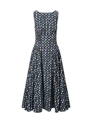 Staud Women's Gwen Printed Midi Dress | Thumbnail 1