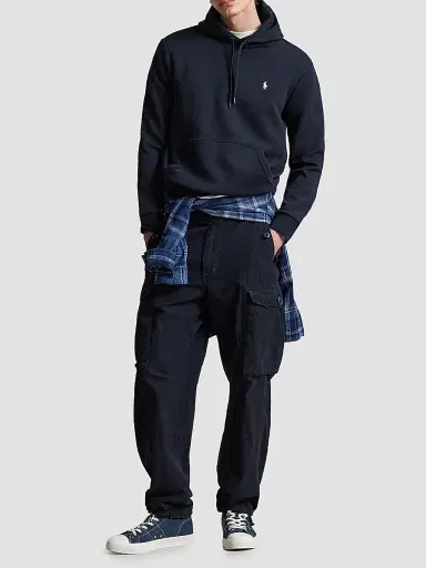 Polo Ralph Lauren Men's Double-Knit Drawstring Hoodie - Aviator Navy - Size XXL | Thumbnail 2 Polo Ralph Lauren Men's Double-Knit Drawstring Hoodie - Aviator Navy - Size XXL | Thumbnail 2