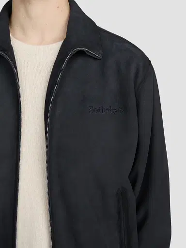 Frame Men's x Sotheby's Suede Zip-Up Bomber Jacket - Navy Washed - Size XL | Thumbnail 5 Frame Men's x Sotheby's Suede Zip-Up Bomber Jacket - Navy Washed - Size XL | Thumbnail 5