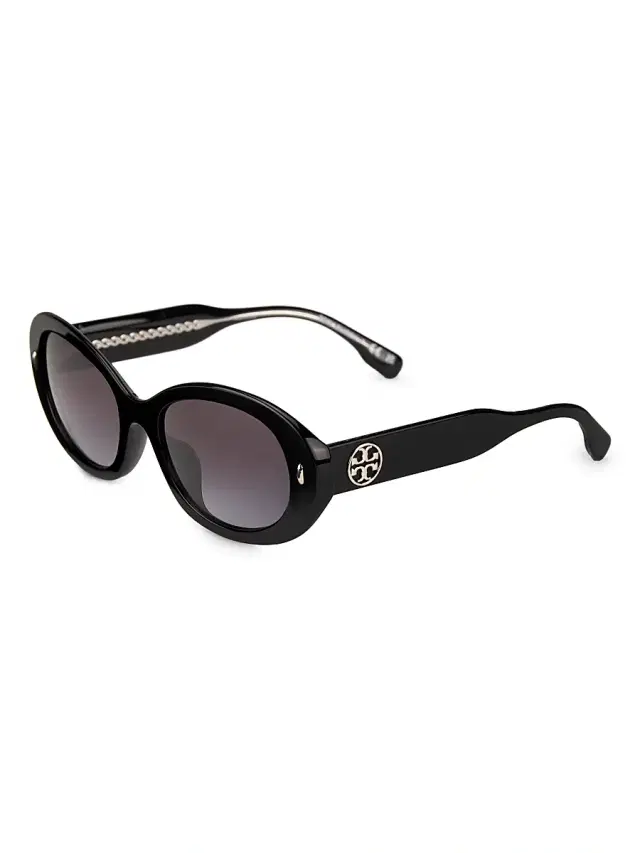 Tory Burch Women's 53MM Oval Sunglasses - Grey Gradient Black