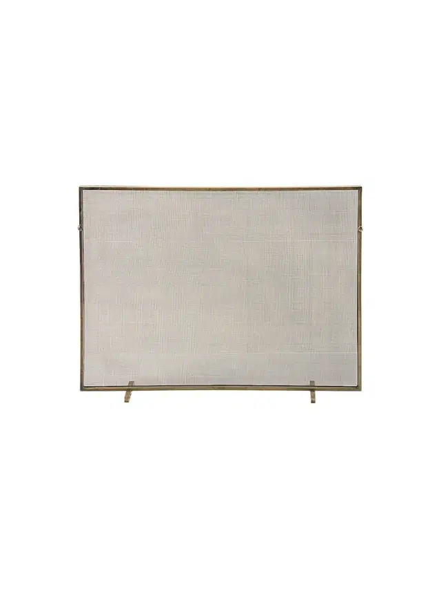 Arteriors Gita Iron Single-Panel Fireplace Screen - Gold
