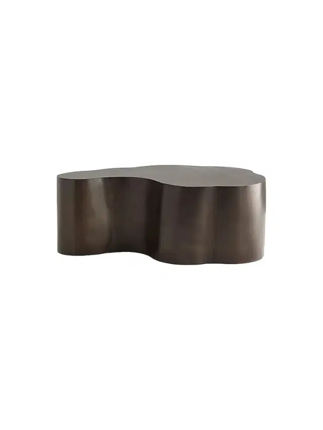 Arteriors Meadow Handcrafted Biomorphic Iron & Bronze Cocktail Table - Black
