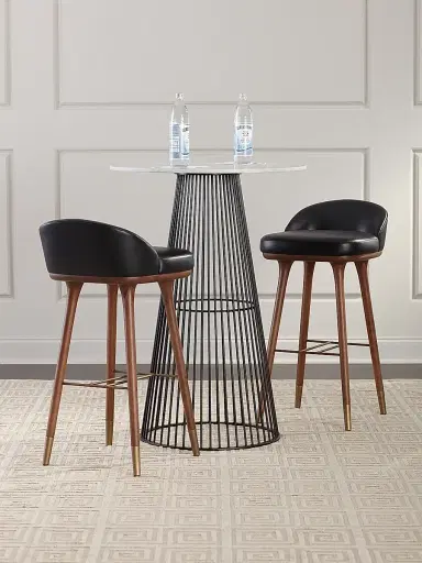 Arteriors Walsh Leather & Wood Bar Stool | Thumbnail 4 Arteriors Walsh Leather & Wood Bar Stool | Thumbnail 4