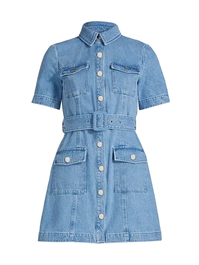 Toccin Women's Lydia Denim Minidress - Light Wash