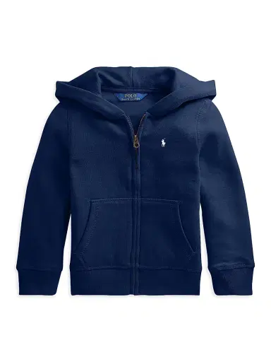 Polo Ralph Lauren Little Girl's Fleece Zip Hoodie - Newport Navy - Size 4 | Thumbnail 1