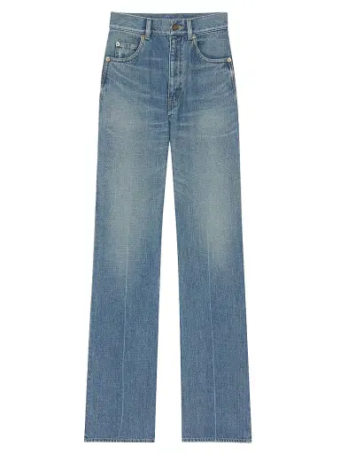 Saint Laurent Women's 70's Authentic Medium Denim Jeans - Authentic Medium Blue | Thumbnail 1