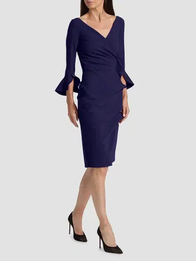 Chiara Boni La Petite Robe Women's Trina Ruffle Sheath Dress | Thumbnail 2 Chiara Boni La Petite Robe Women's Trina Ruffle Sheath Dress | Thumbnail 2