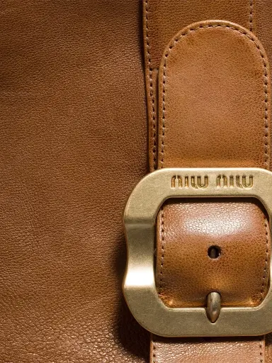 Miu Miu Women's Nappa Leather Boots with Buckle - Brown - Size 10 | Thumbnail 3