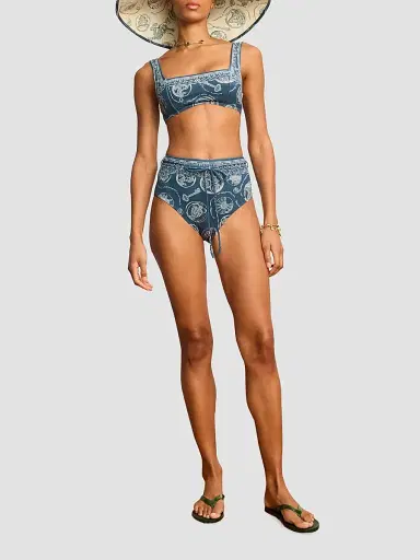 ALÉMAIS Women's Lucky Square-Neck Bikini Top - Blue - Size XS | Thumbnail 2 ALÉMAIS Women's Lucky Square-Neck Bikini Top - Blue - Size XS | Thumbnail 2