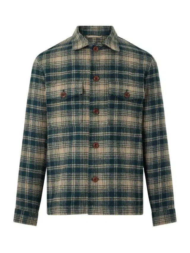Hartford Checked Wool-Blend Overshirt - Men
