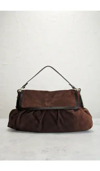 FWRD Renew Fendi Suede Chef Shoulder Bag | Thumbnail 2 FWRD Renew Fendi Suede Chef Shoulder Bag | Thumbnail 2