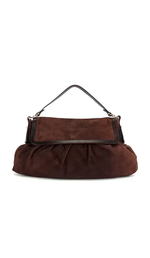 FWRD Renew Fendi Suede Chef Shoulder Bag