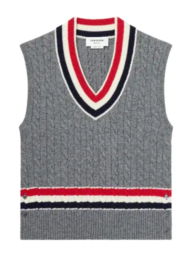 Thom Browne Cable-Knit Wool Vest - Men | Thumbnail 1