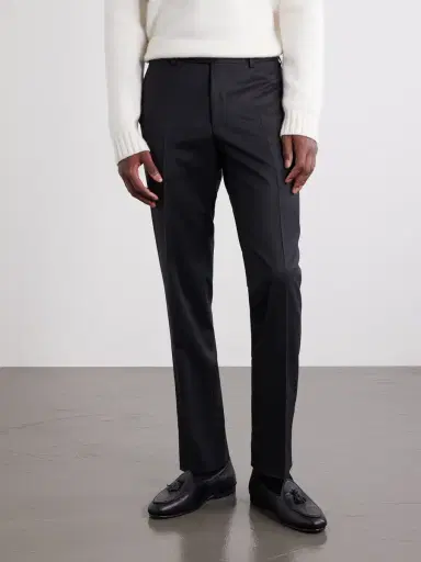 Canali Slim-Fit Wool-Blend Twill Suit Trousers - Men | Thumbnail 3