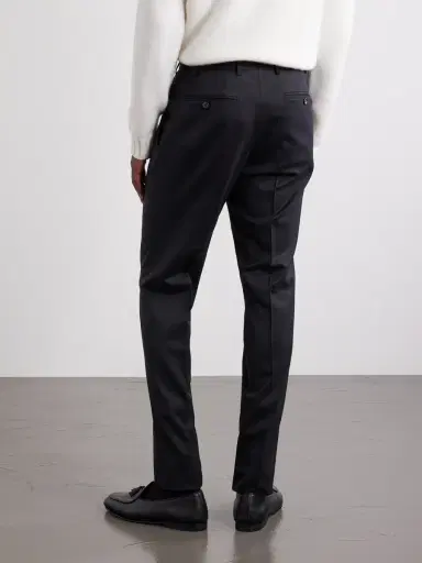 Canali Slim-Fit Wool-Blend Twill Suit Trousers - Men | Thumbnail 4