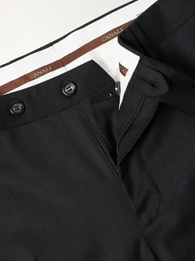 Canali Slim-Fit Wool-Blend Twill Suit Trousers - Men | Thumbnail 6