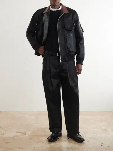 Sacai Wide-Leg Cotton Chinos - Men | Thumbnail 2 Sacai Wide-Leg Cotton Chinos - Men | Thumbnail 2