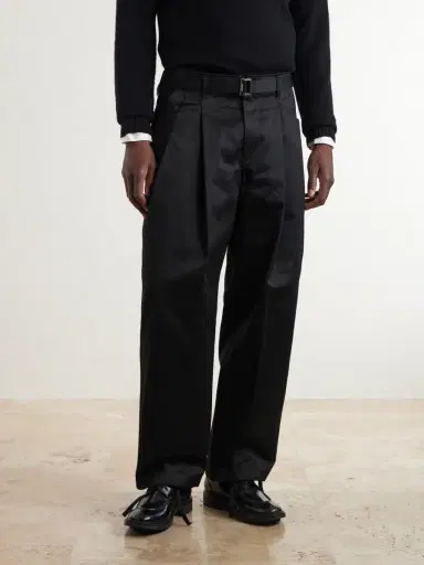 Sacai Wide-Leg Cotton Chinos - Men | Thumbnail 3 Sacai Wide-Leg Cotton Chinos - Men | Thumbnail 3