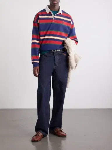 Polo Ralph Lauren Logo-Embroidered Striped Cotton-Jersey Polo Shirt - Men | Thumbnail 2 Polo Ralph Lauren Logo-Embroidered Striped Cotton-Jersey Polo Shirt - Men | Thumbnail 2