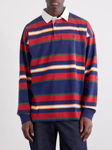 Polo Ralph Lauren Logo-Embroidered Striped Cotton-Jersey Polo Shirt - Men | Thumbnail 3 Polo Ralph Lauren Logo-Embroidered Striped Cotton-Jersey Polo Shirt - Men | Thumbnail 3