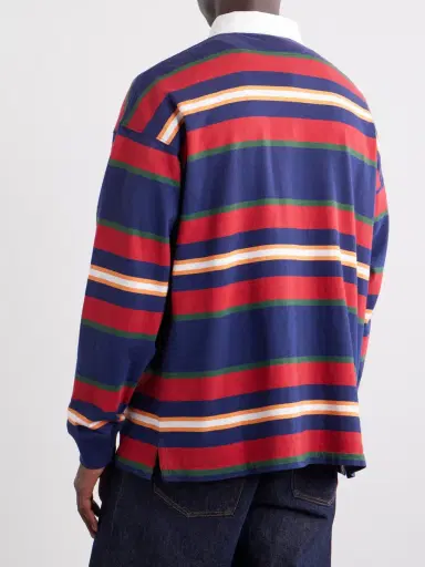 Polo Ralph Lauren Logo-Embroidered Striped Cotton-Jersey Polo Shirt - Men | Thumbnail 4 Polo Ralph Lauren Logo-Embroidered Striped Cotton-Jersey Polo Shirt - Men | Thumbnail 4