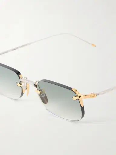 Jacques Marie Mage Fonda Rimless Silver-Tone Titanium Sunglasses - Men | Thumbnail 3
