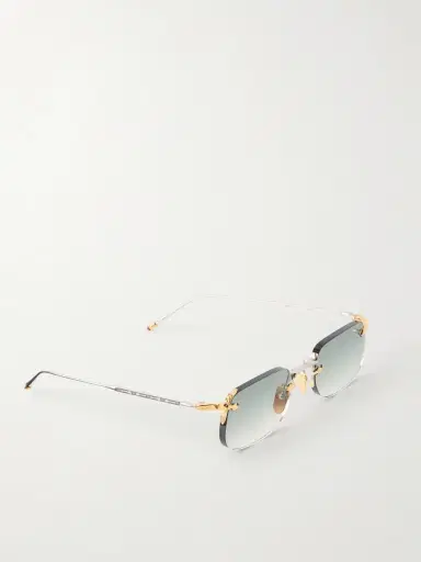 Jacques Marie Mage Fonda Rimless Silver-Tone Titanium Sunglasses - Men | Thumbnail 4