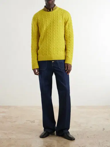 Valentino Garavani VLogo-Embellished Cashmere Sweater - Men | Thumbnail 2 Valentino Garavani VLogo-Embellished Cashmere Sweater - Men | Thumbnail 2