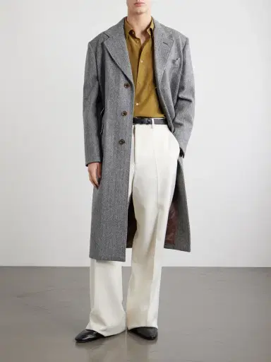Valentino Garavani Herringbone Virgin Wool Coat - Men | Thumbnail 2 Valentino Garavani Herringbone Virgin Wool Coat - Men | Thumbnail 2