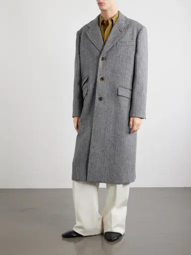Valentino Garavani Herringbone Virgin Wool Coat - Men | Thumbnail 3 Valentino Garavani Herringbone Virgin Wool Coat - Men | Thumbnail 3