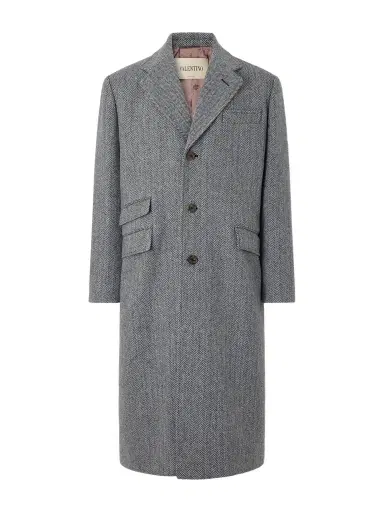 Valentino Garavani Herringbone Virgin Wool Coat - Men | Thumbnail 1 Valentino Garavani Herringbone Virgin Wool Coat - Men | Thumbnail 1