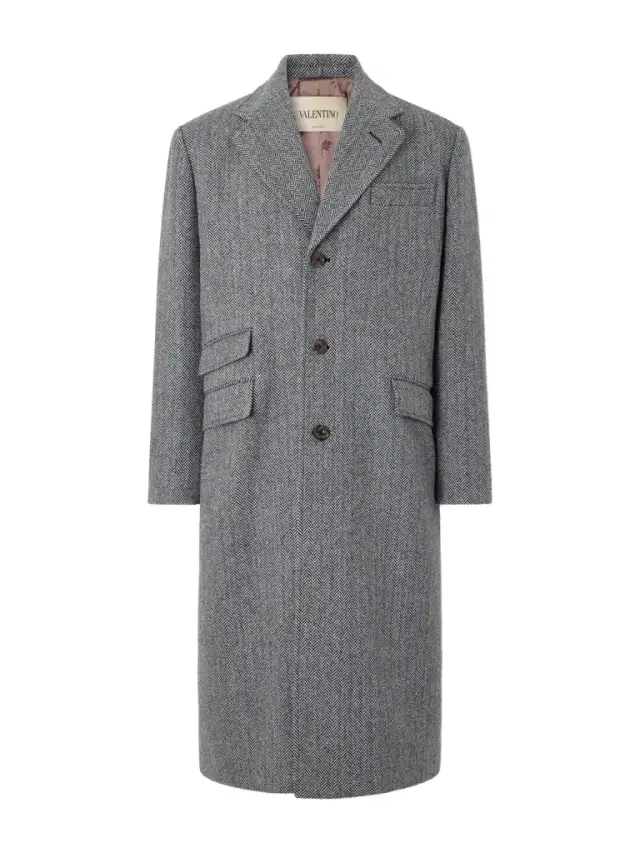 Valentino Garavani Herringbone Virgin Wool Coat - Men
