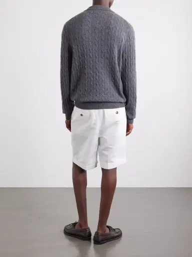 Polo Ralph Lauren Cable-Knit Cashmere Polo Sweater - Men | Thumbnail 4 Polo Ralph Lauren Cable-Knit Cashmere Polo Sweater - Men | Thumbnail 4
