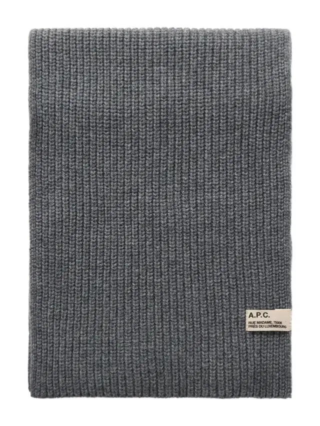 A.P.C. Sasha Ribbed-Knit Wool and Cashmere-Blend Scarf - Men