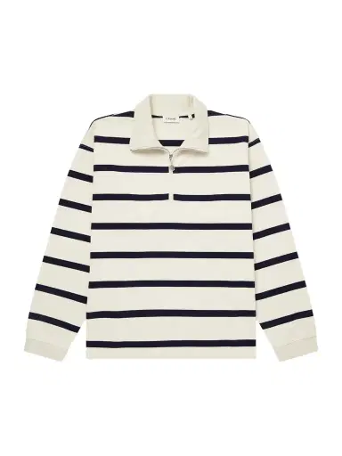 Frame Logo-Embroidered Striped Cotton Sweater - Men | Thumbnail 1