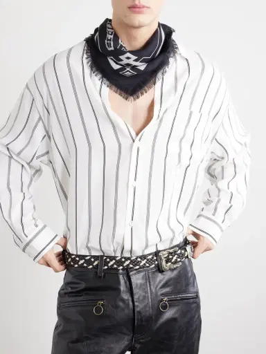 Enfants Riches Déprimés Printed Wool and Silk-Blend Scarf - Men | Thumbnail 3