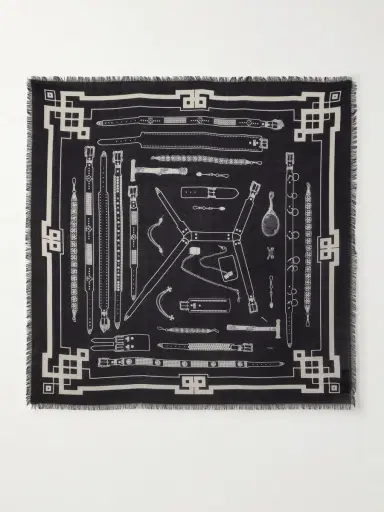 Enfants Riches Déprimés Printed Wool and Silk-Blend Scarf - Men | Thumbnail 5