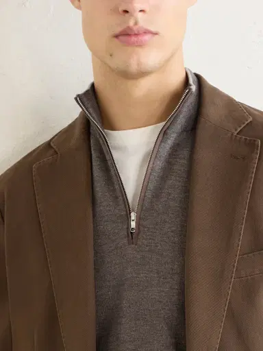 Peter Millar Excursionist Merino Wool-Blend Half-Zip Sweater - Men | Thumbnail 5