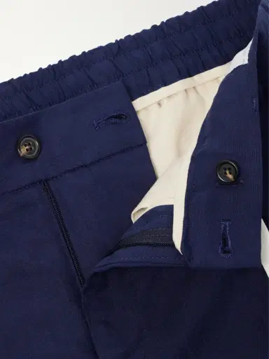 ELEVENTY Straight-Leg Lyocell and Linen-Blend Trousers - Men | Thumbnail 6