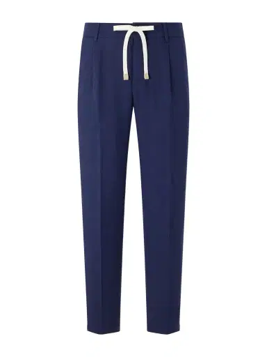 ELEVENTY Straight-Leg Lyocell and Linen-Blend Trousers - Men | Thumbnail 1