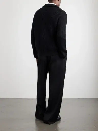 Sacai Knitted Wool Blouson Jacket - Men | Thumbnail 4 Sacai Knitted Wool Blouson Jacket - Men | Thumbnail 4