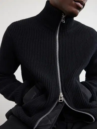 Sacai Knitted Wool Blouson Jacket - Men | Thumbnail 5 Sacai Knitted Wool Blouson Jacket - Men | Thumbnail 5
