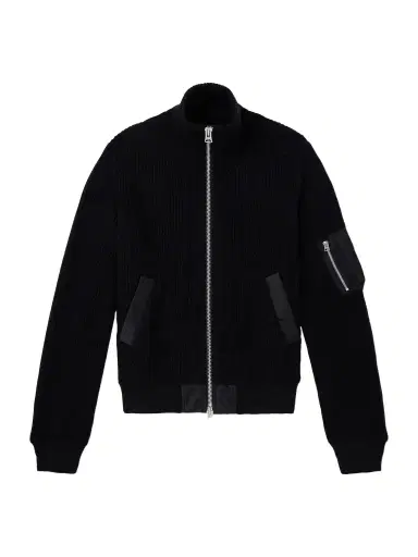 Sacai Knitted Wool Blouson Jacket - Men | Thumbnail 1 Sacai Knitted Wool Blouson Jacket - Men | Thumbnail 1