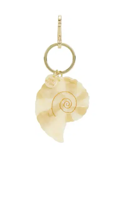 Solar Eclipse Hand-painted Spiral Shell Bag Charm & Keychain | Thumbnail 1