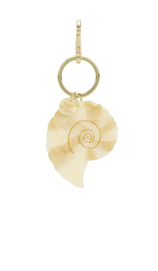 Solar Eclipse Hand-painted Spiral Shell Bag Charm & Keychain